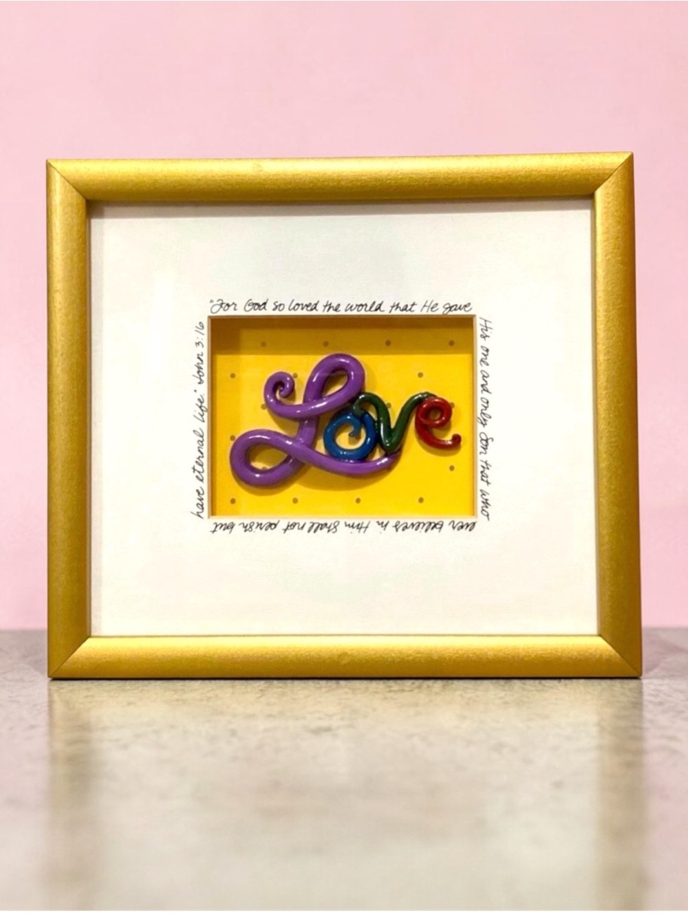 Love 3D Framed Wall Decor Picture